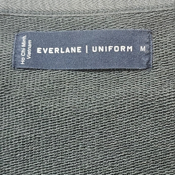 Everlane Uniform French Terry Pullover Sweatshirt sz M forest green - Picture 5 of 10